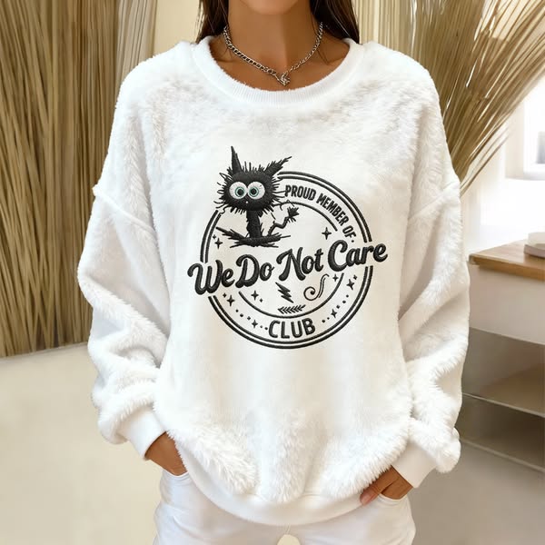 Women's Retro Funny Proud Member Of Club We Do Not Care Menopause Perimenopause Print flannel