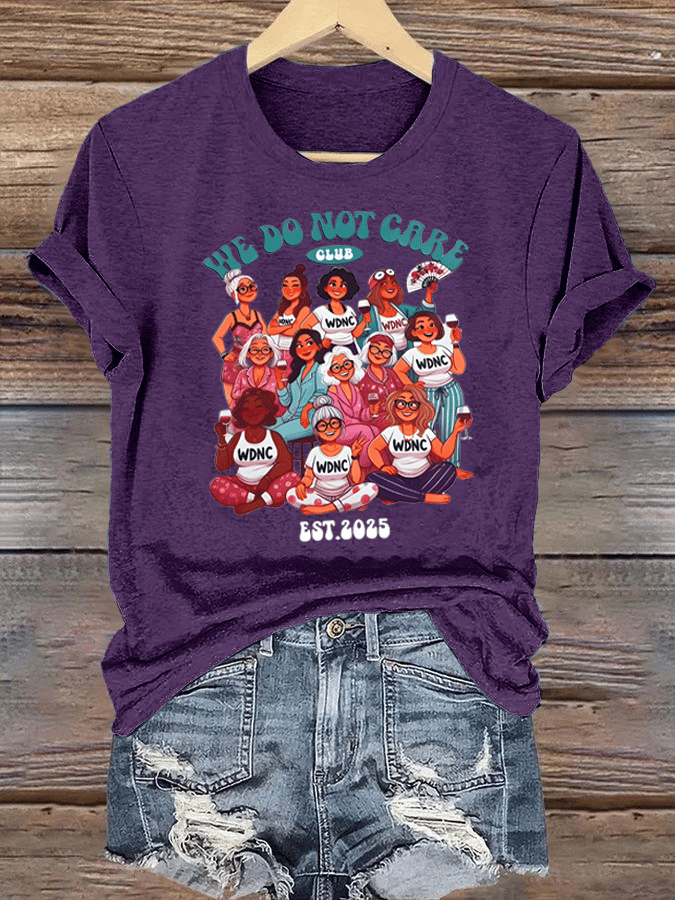 Women's  We don't care about club print  T-shirt