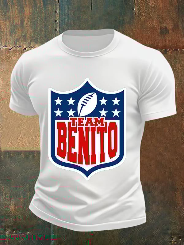 Men's  Team Benito Puerto Rico Print Casual Tee