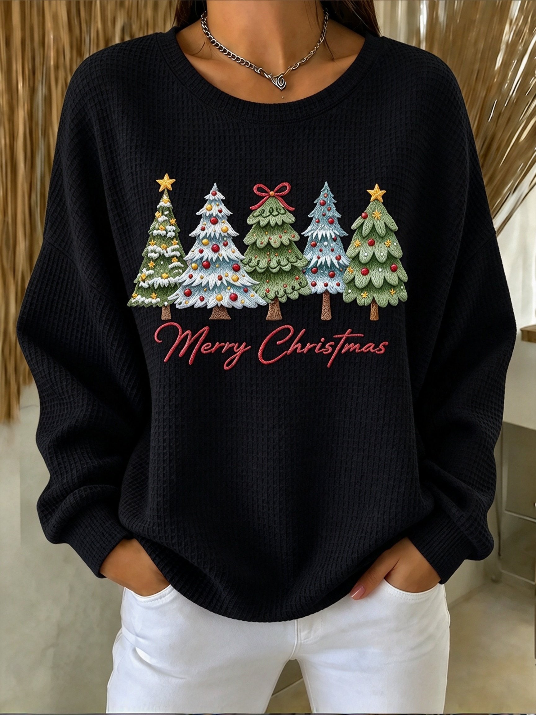 Women's Christmas Print Sweatshirt