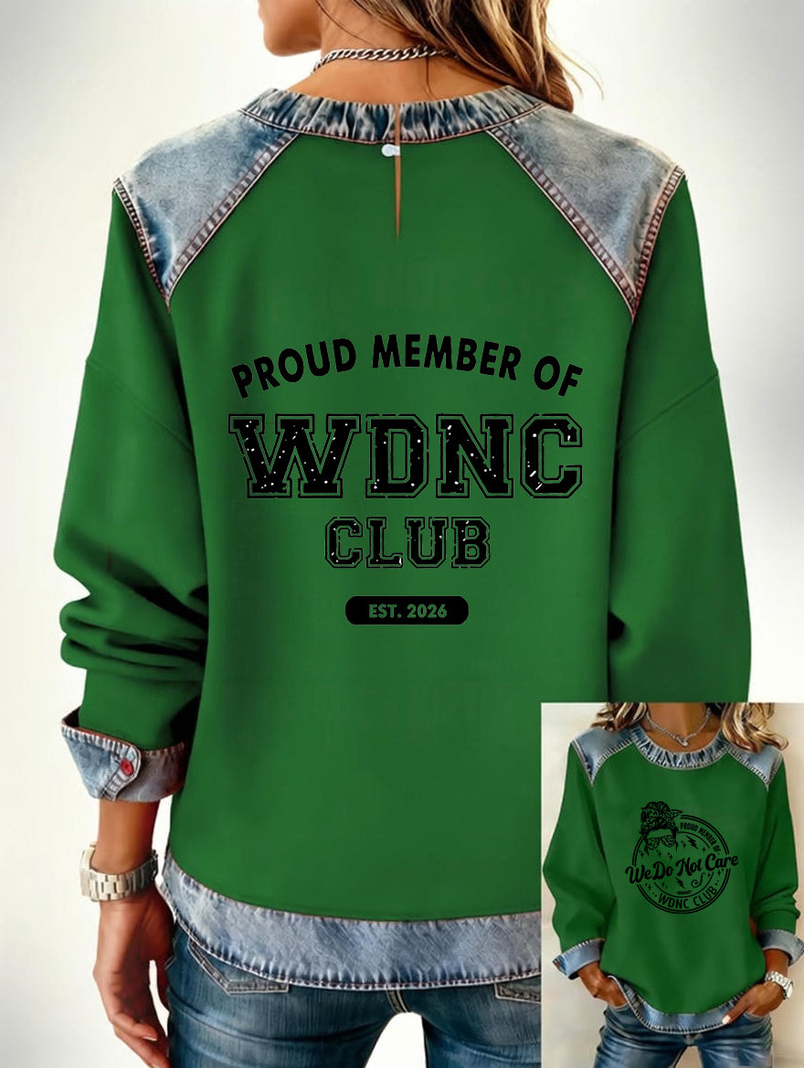 Women's  Retro Funny Proud Member Of Club We Do Not Care Menopause Perimenopause Print  Sweatshirtt