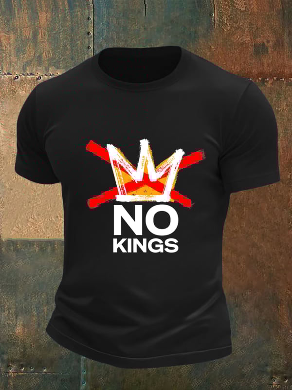 Men's no kings in America print  T-Shirt
