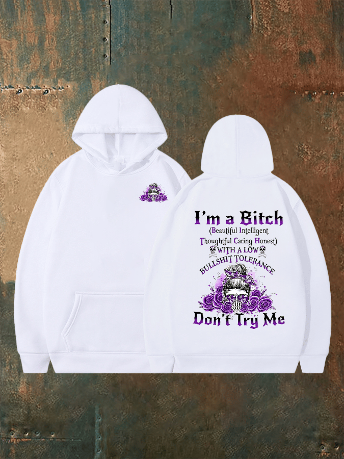 Men's  Don't Try Me  Print Casual  Hoodie