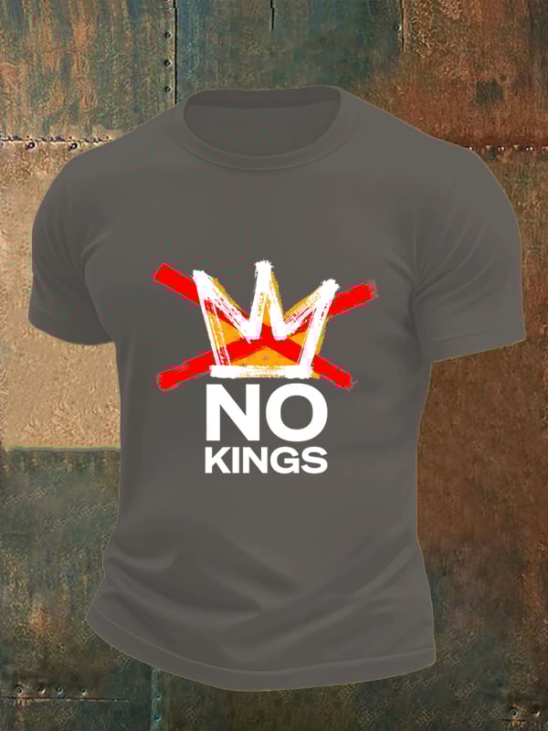 Men's no kings in America print  T-Shirt