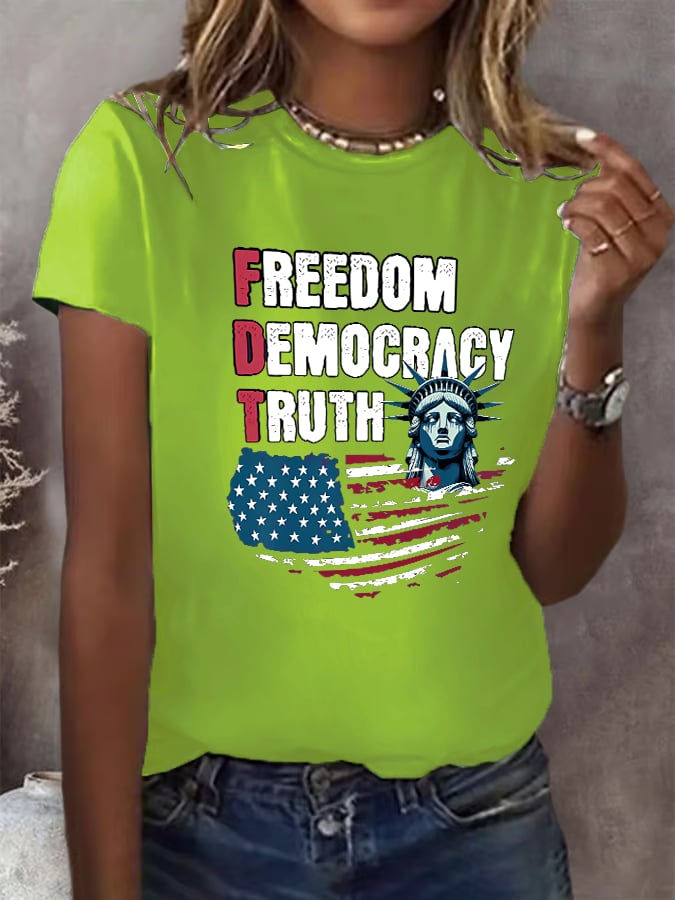 Women's FDT Printed Casual T-Shirt