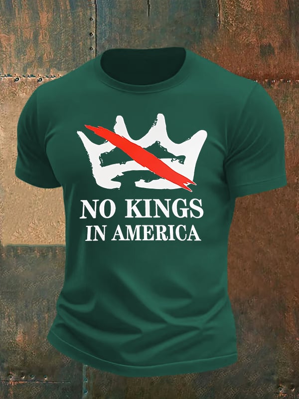 Men's no kings in America print  T-Shirt