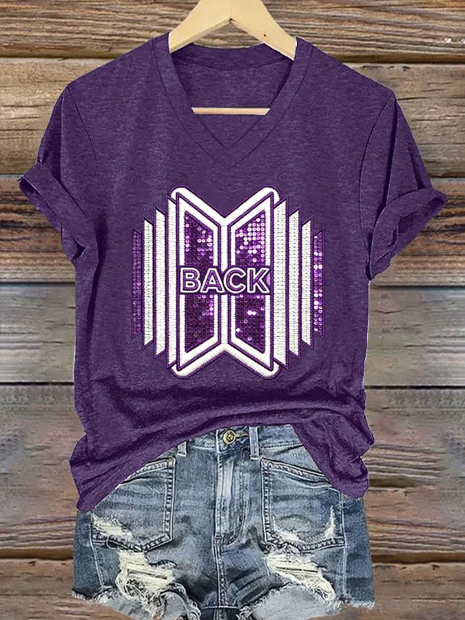 Women's K-pop Print Short-sleeved T-shirt