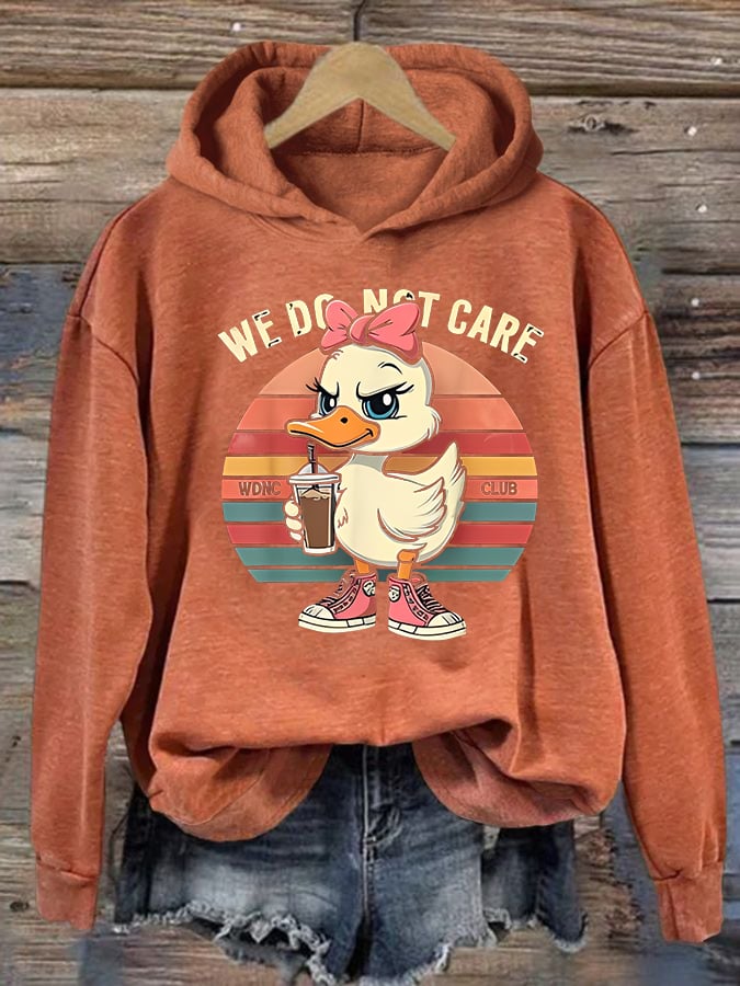 Women's  Retro Funny Proud Member Of Club We Do Not Care Menopause Perimenopause Print  Hoodie