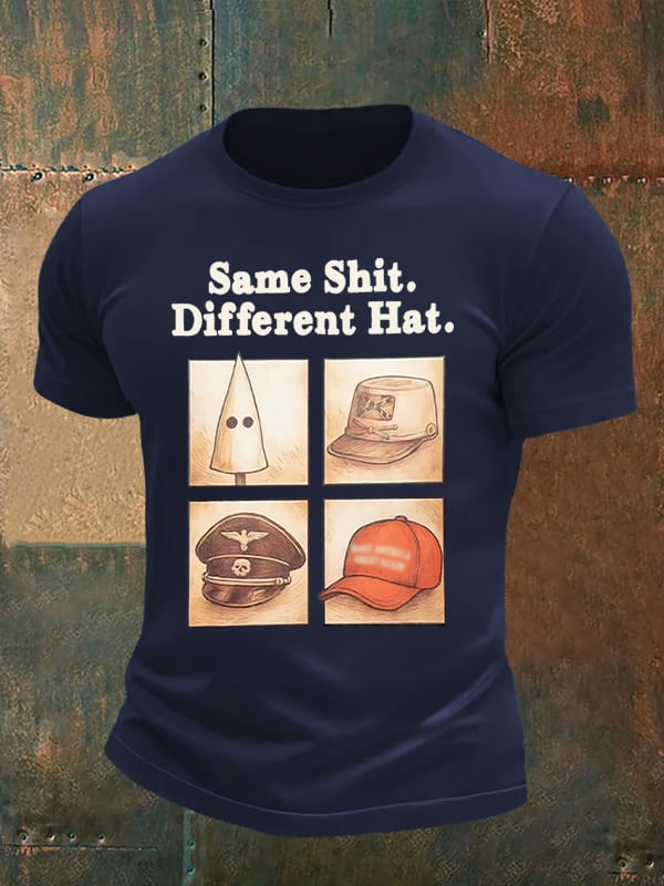 Men's  Same Shit Different Hat  Printed T-Shirt