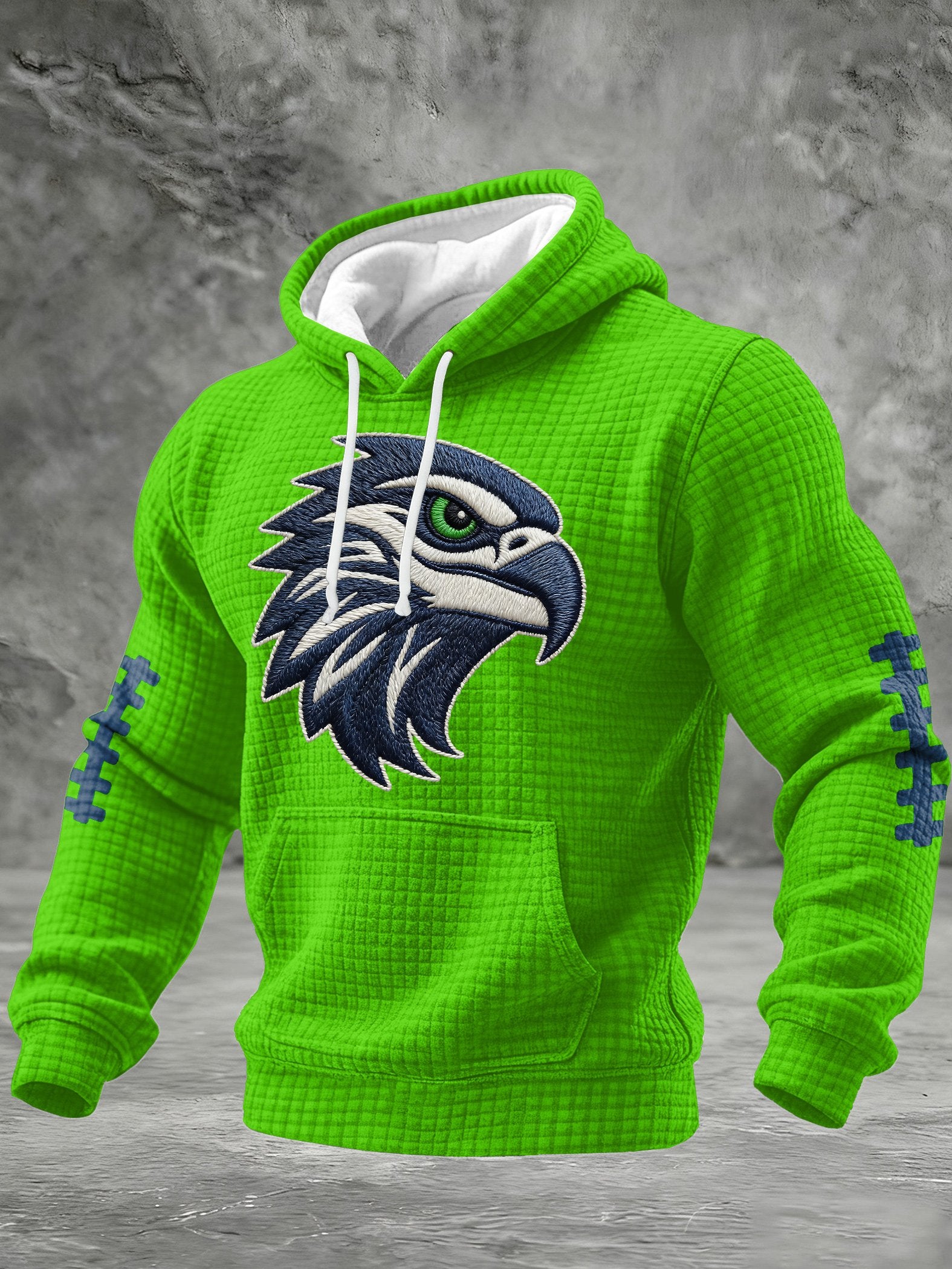 Men's Football Print Hooded Sweatshirt