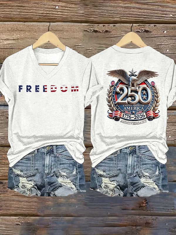 Women's  FREEDOM  Print T-Shirt