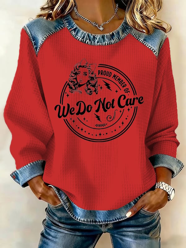 Women's  Retro Funny Proud Member Of Club We Do Not Care Menopause Perimenopause Print  Sweatshirt
