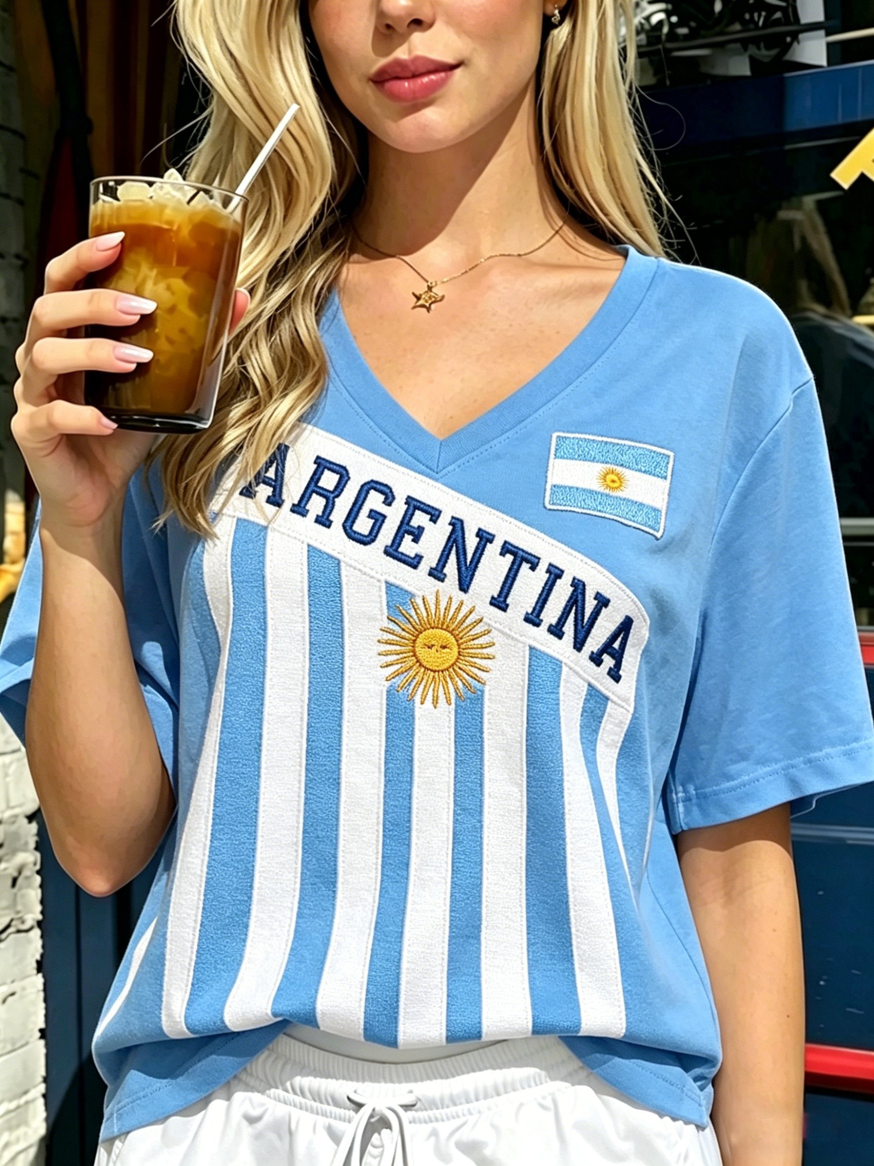 2026 Argentina Football Fan Printed Top