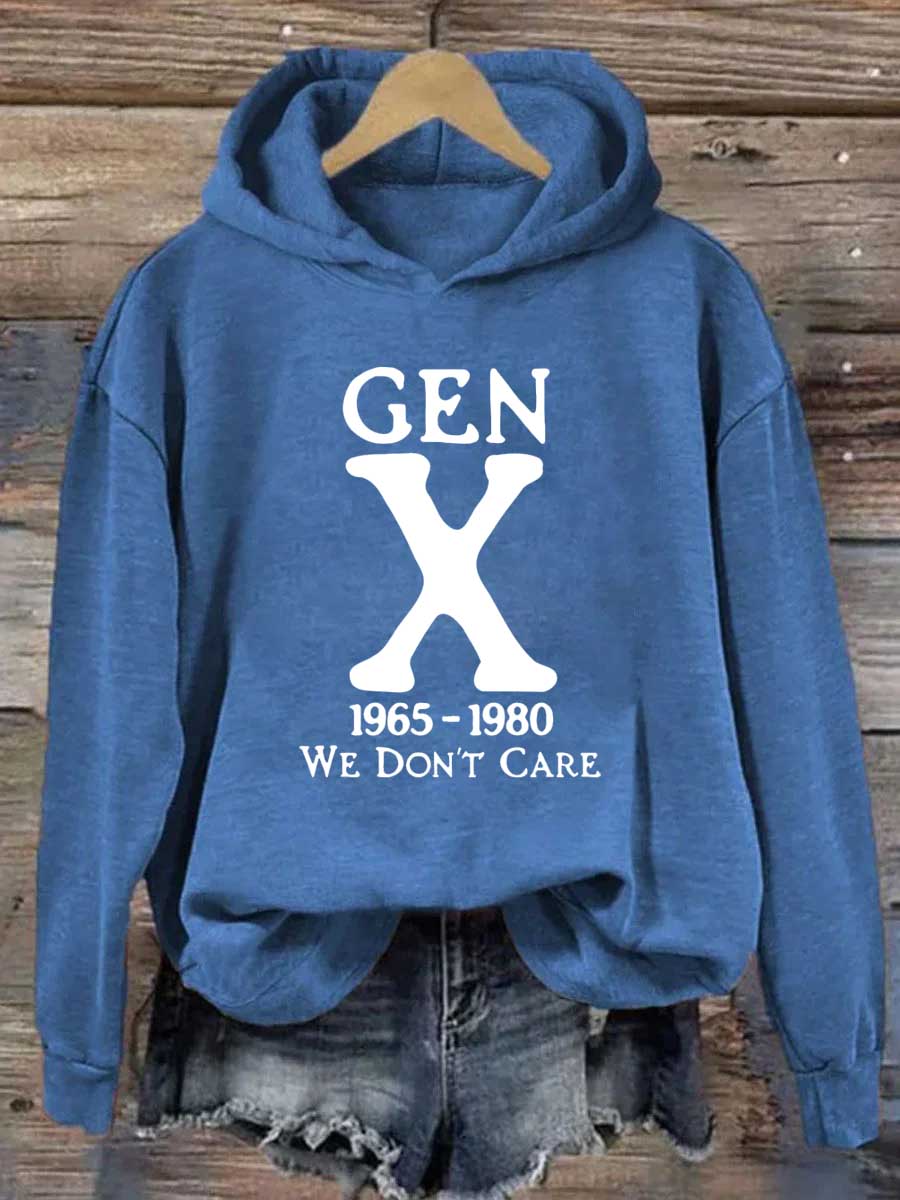 Gen X 1965-1980 We Don't Care Hoodie