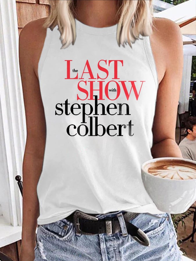 Retro Last Show Print Tops Tank
