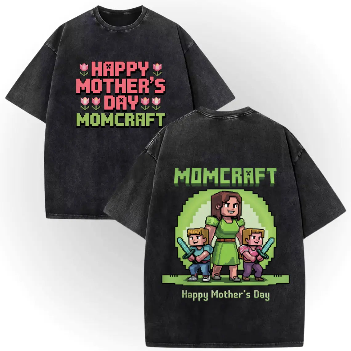 ✊🏾100% Cotton Vintage Washed Mom's  T-shirt