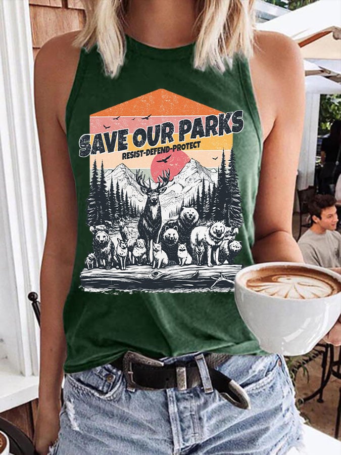 Women's Save Our Parks Print Tank Top