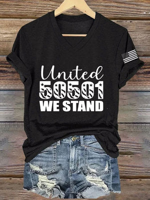 🔥Buy 3 Get 15% Off🔥Women's 50501 We Stand Printed Casual T-shirt