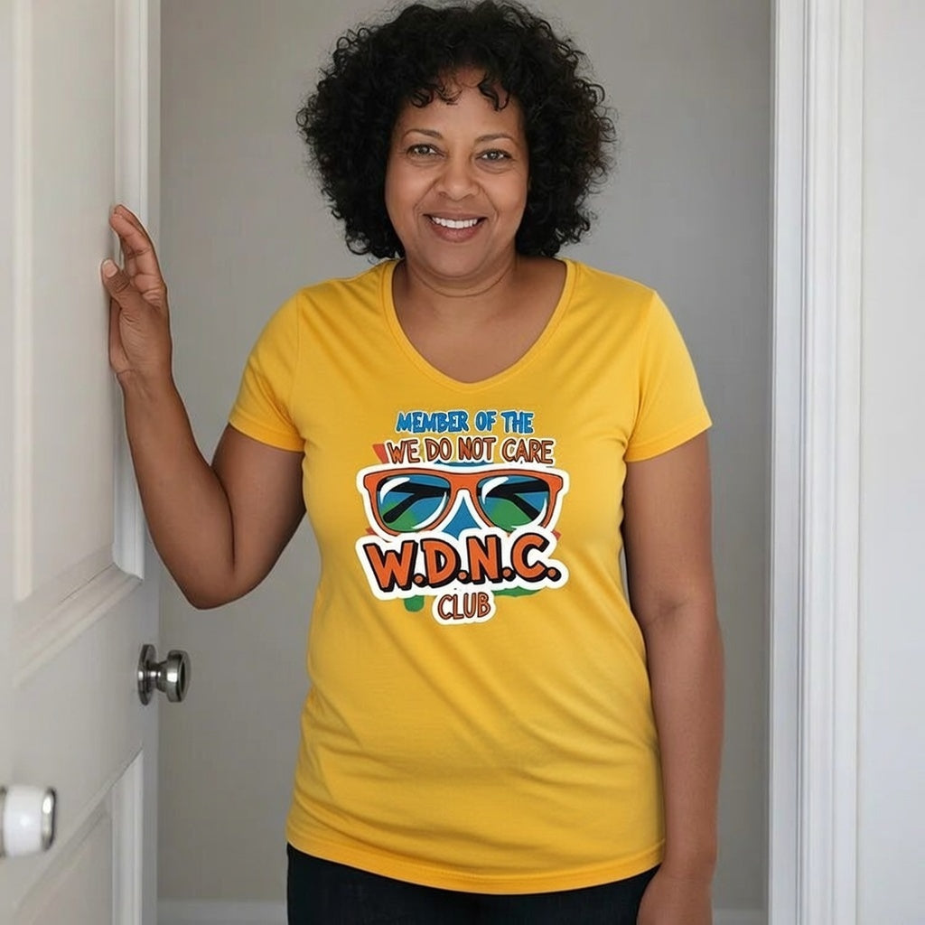 V-Neck Retro Funny Proud Member Of  We Do Not Care Menopause Perimenopause Print T-Shirt