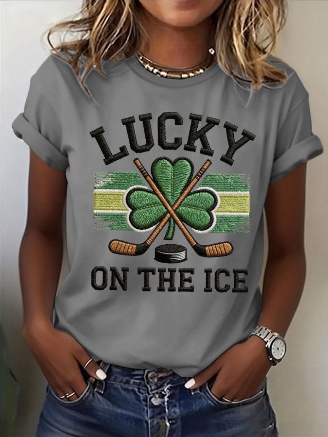 Women's St. Patrick's Day Slainte Print T-shirt
