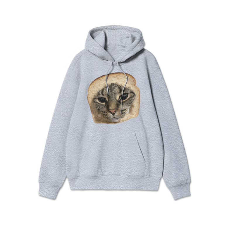 Unisex Toast Cat Print Hoodie