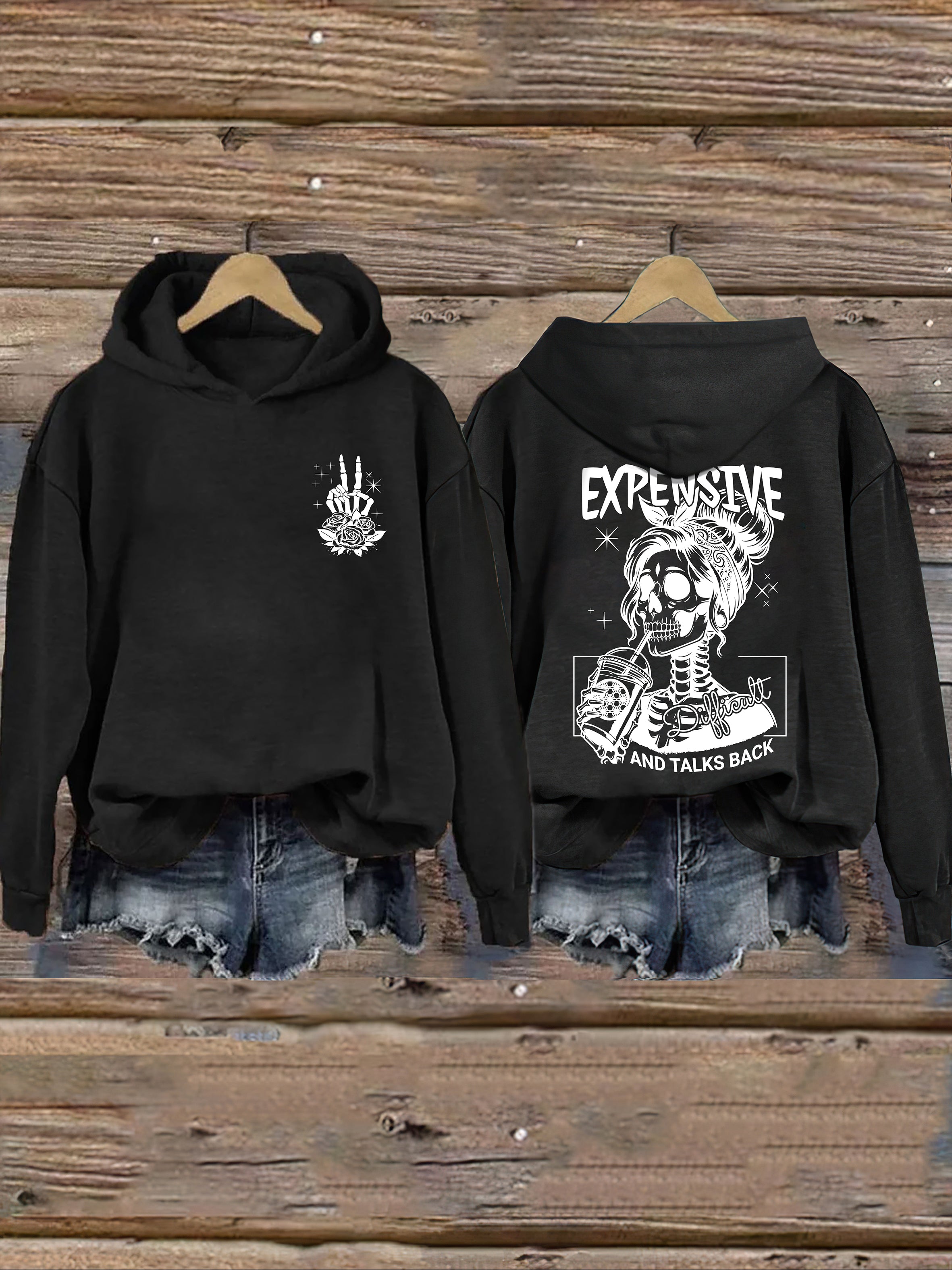 Retro and fun WDNC member printed hooded sweatshirt