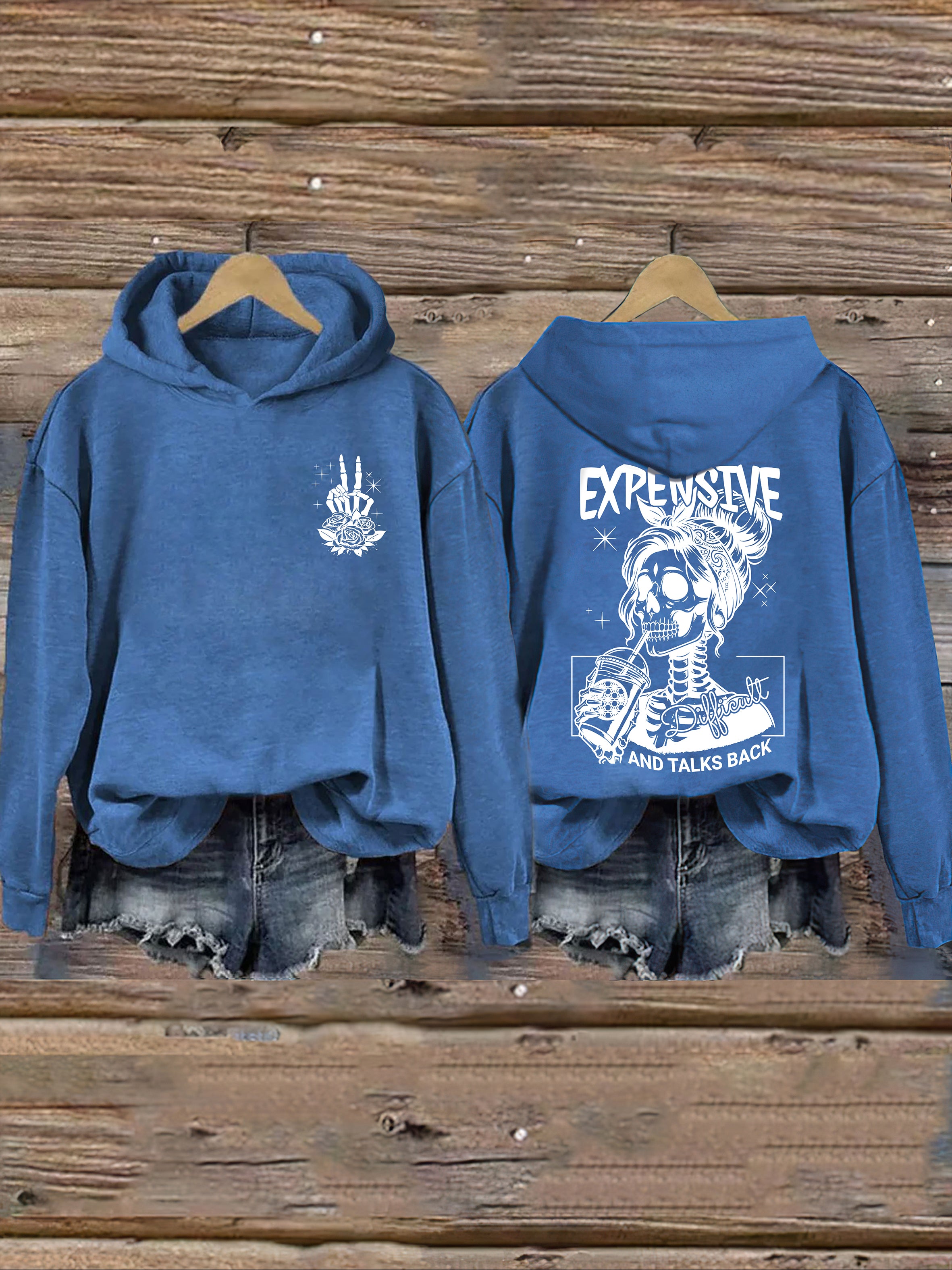 Retro and fun WDNC member printed hooded sweatshirt