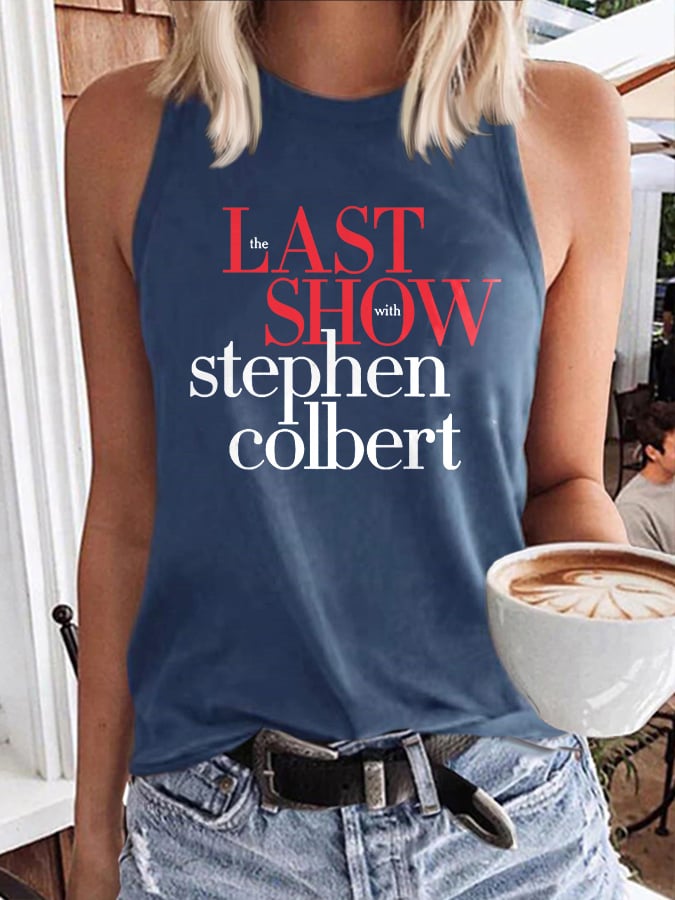 Retro Last Show Print Tops Tank