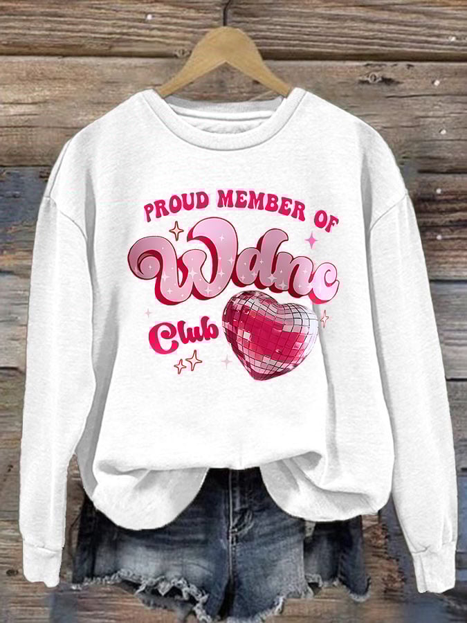 Women's Retro Funny Proud Member Of Club We Do Not Care Menopause Perimenopause Print  Sweatshirt