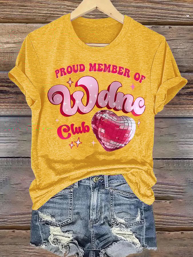 Women's  Retro Funny Proud Member Of Club We Do Not Care Menopause Perimenopause Print  T-Shirts