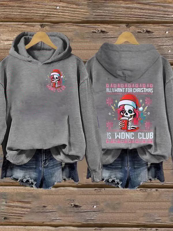 Women's  Retro Funny Proud Member Of Club We Do Not Care Menopause Perimenopause Print  Hoodie