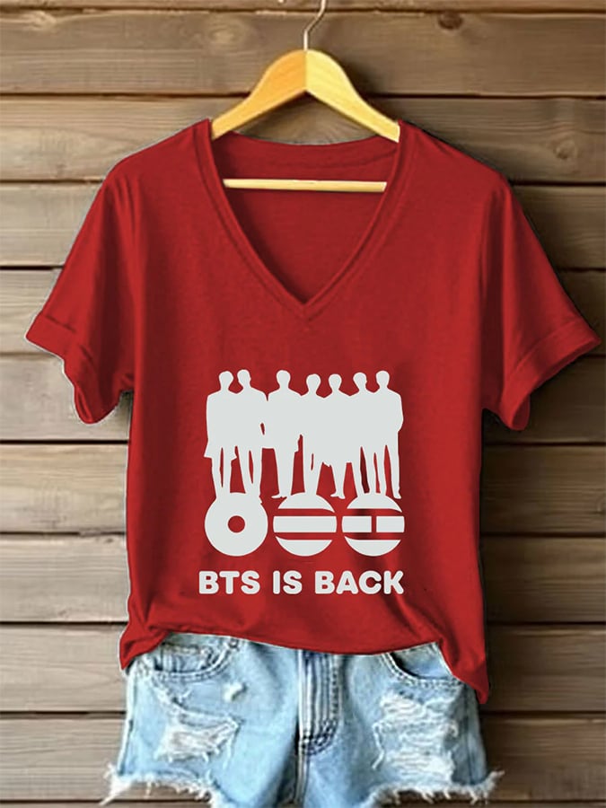 Women's BTS lovers Printed short-sleeved T-shirt