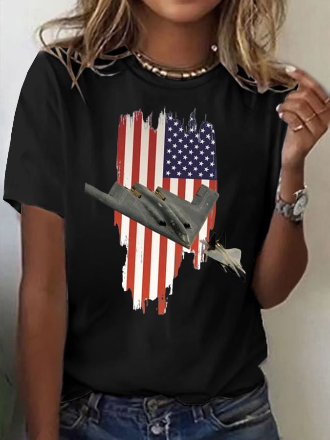 Women's B-2 Bomber Printed T-shirt