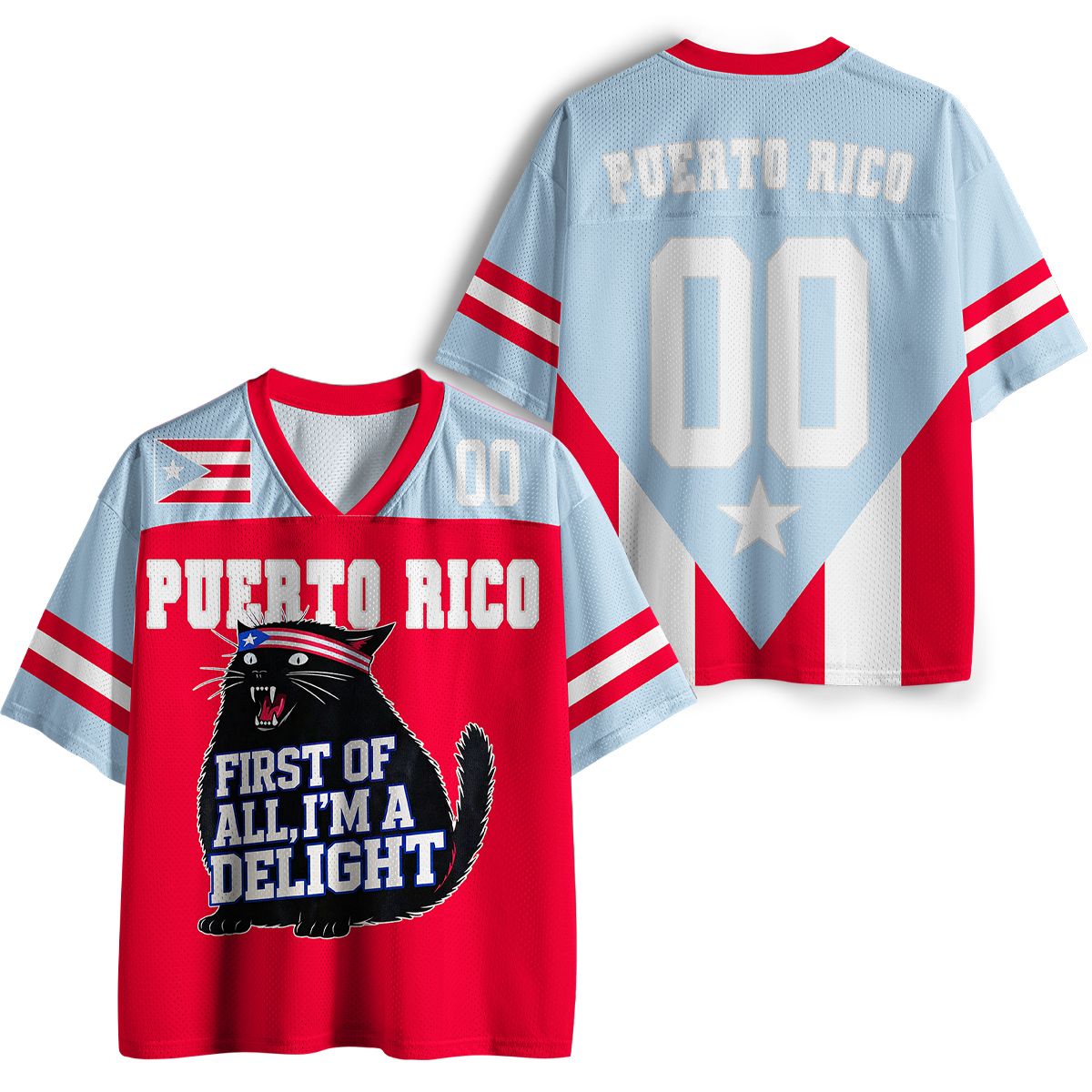 Vintage First Of All I'M A Delight Mesh Jersey