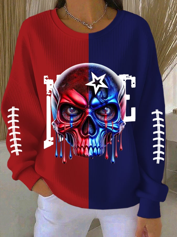 Women's Football Print Sweatshirt