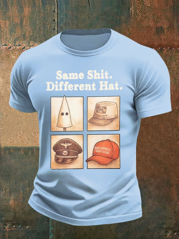 Men's  Same Shit Different Hat  Printed T-Shirt