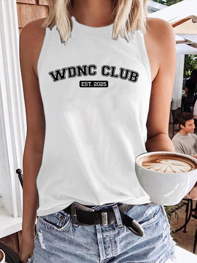 Retro Funny WDNC Club Menopause Perimenopause Print Tops Tank
