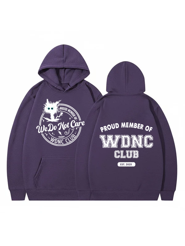 Women's Retro Fun We Don't Care About Menopause Perimenopause Printed Hooded Sweatshirt