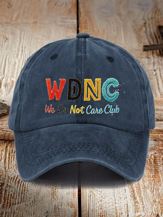Unisex  Retro Funny WDNC We Do Not Care Club Menopause Perimenopause Print Baseball Cap
