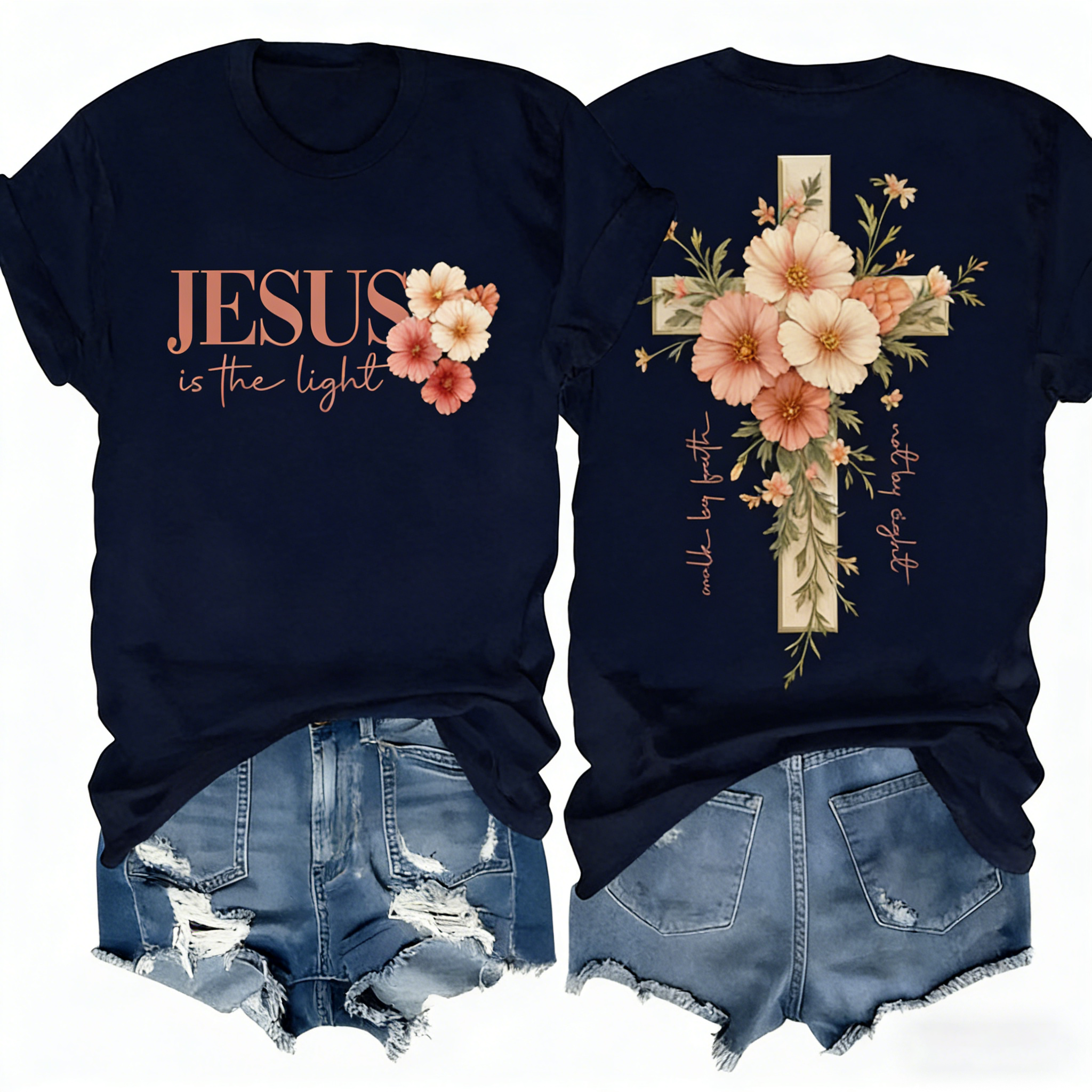 Women Faith Cross Christian Shirts