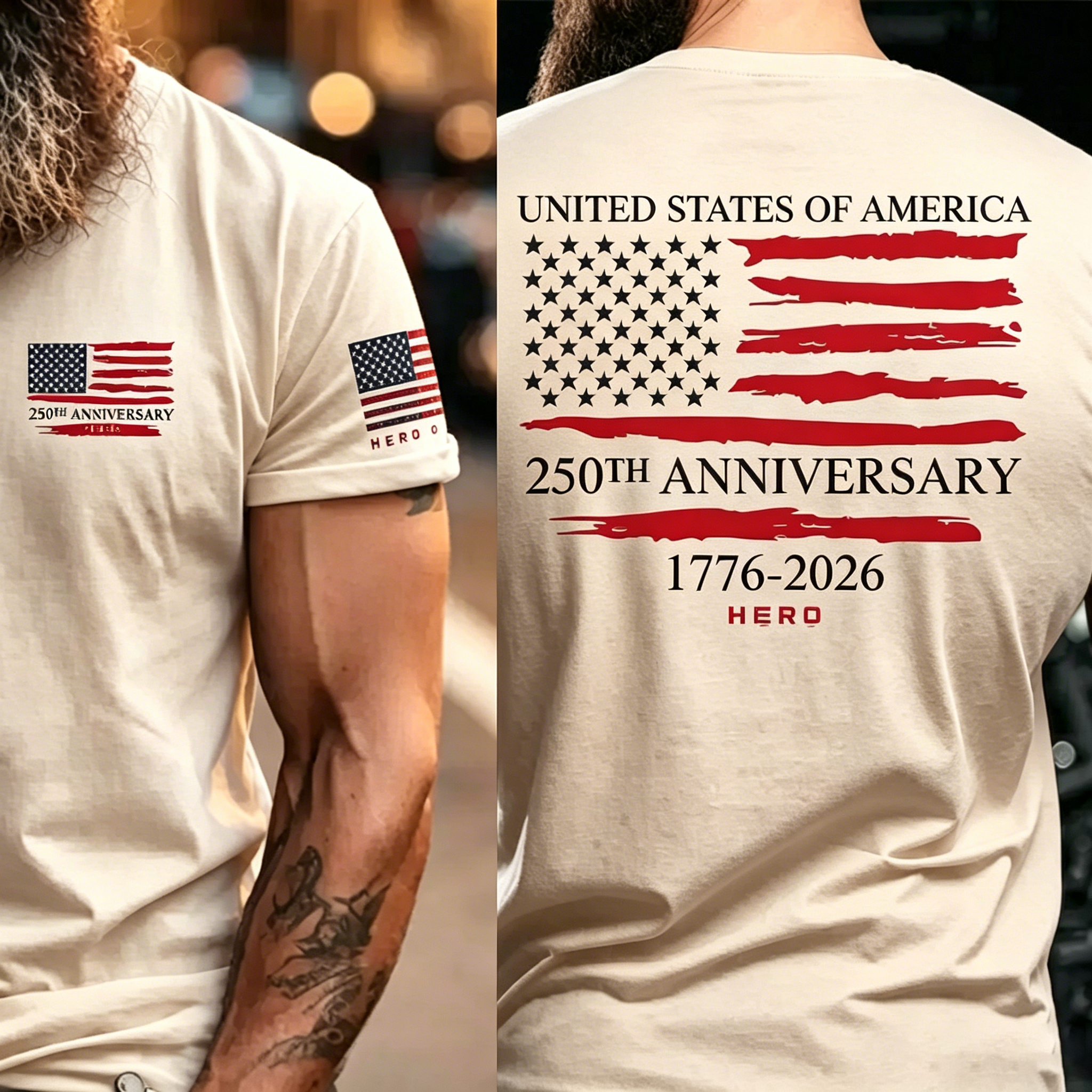 Unisex Hero Company USA 250th Anniversary T-Shirt