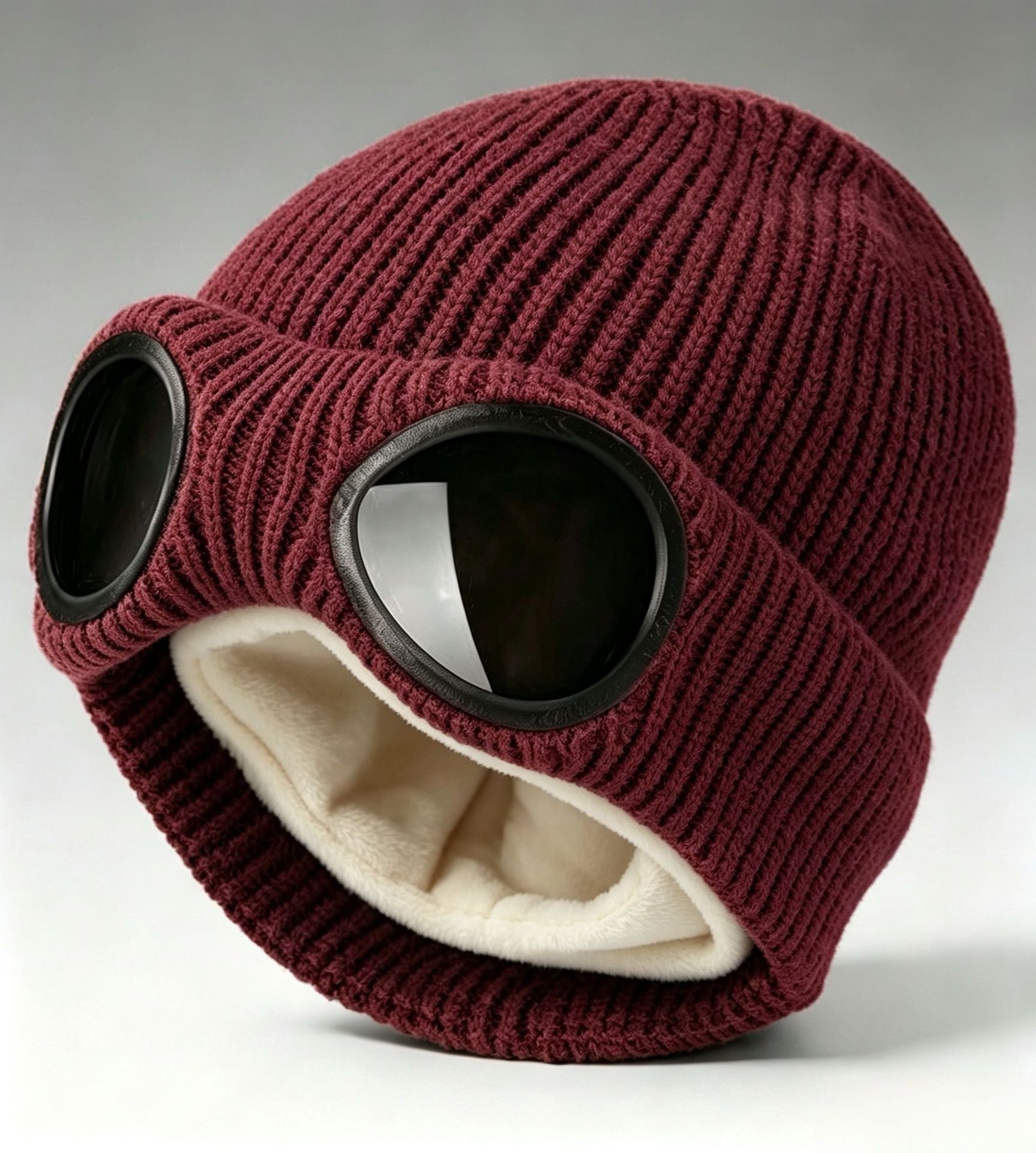 🥽 Unisex Goggle Beanie ❄️ | Cozy Knitted Winter Hat 🧢✨