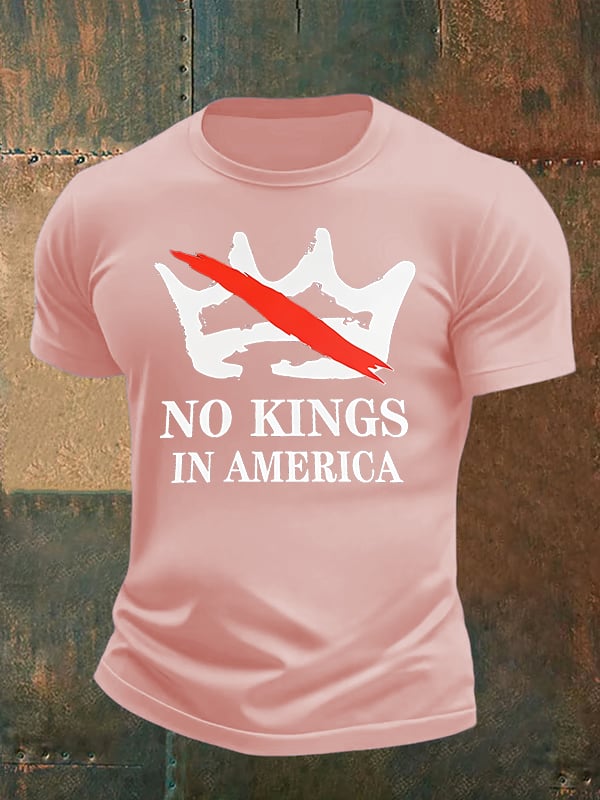 Men's no kings in America print  T-Shirt