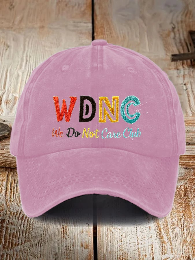 Unisex  Retro Funny WDNC We Do Not Care Club Menopause Perimenopause Print Baseball Cap