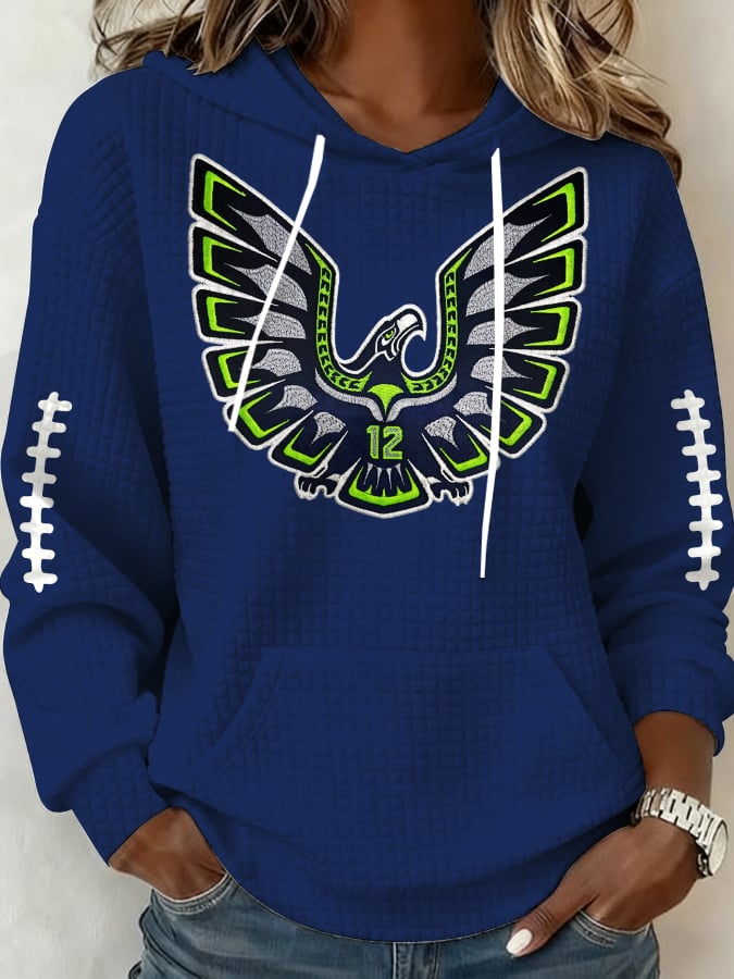 Women's Football Print Casual Sweatshirt