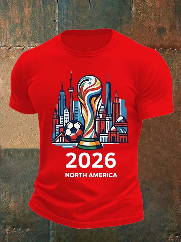 Men's  North America WC 2026 Soccer printed T-shirt