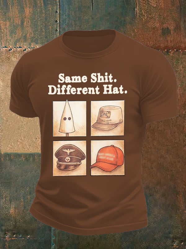 Men's  Same Shit Different Hat  Printed T-Shirt