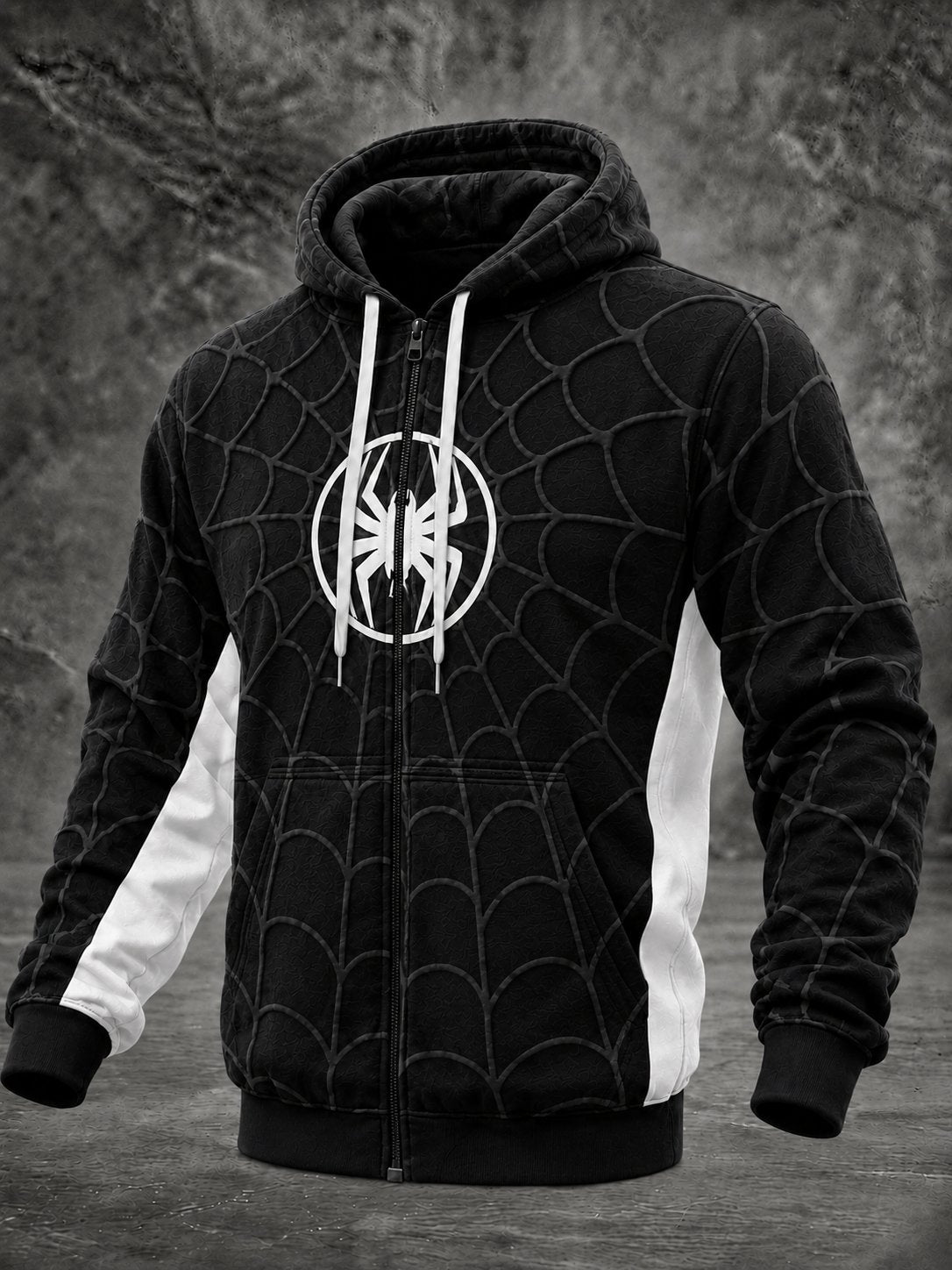 Men's Spider Graphic Print Hoodie