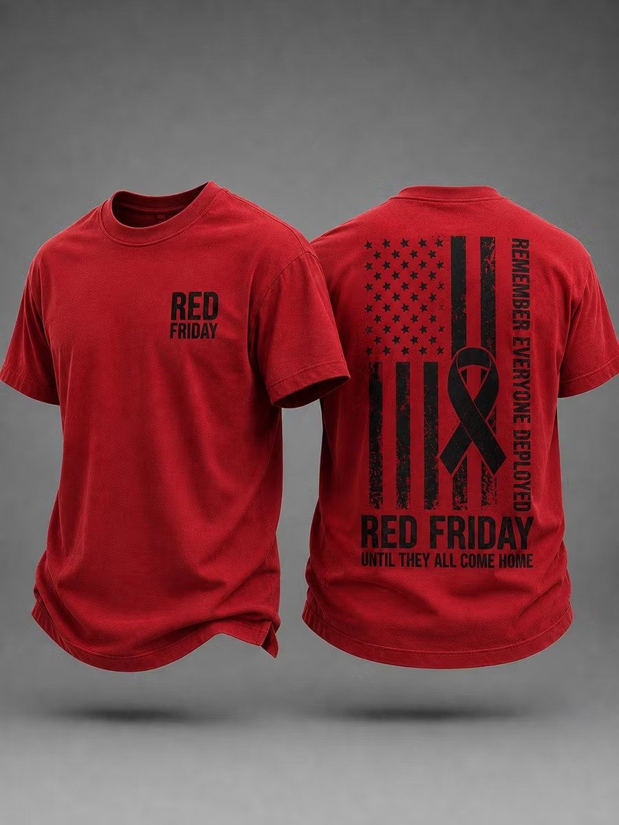 Men’s Retro Red Friday Printed T-Shirt