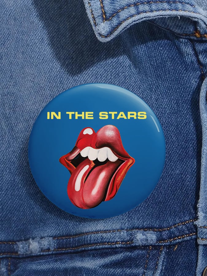 Unisex Retro In The Stars Pin-Back Button